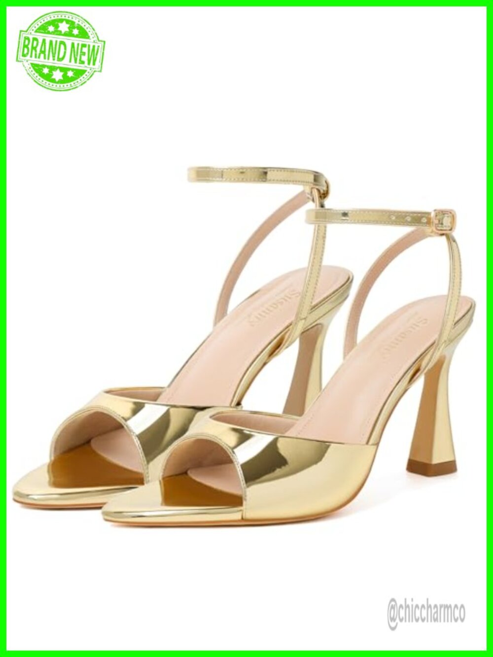 Strappy Open Toe Heeled Sandals with Ankle Strap